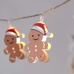 10er LED-Lichterkette mit Lebkuchenmännchen