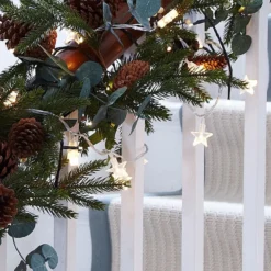 30er LED Lichterkette Stern warmweiß
