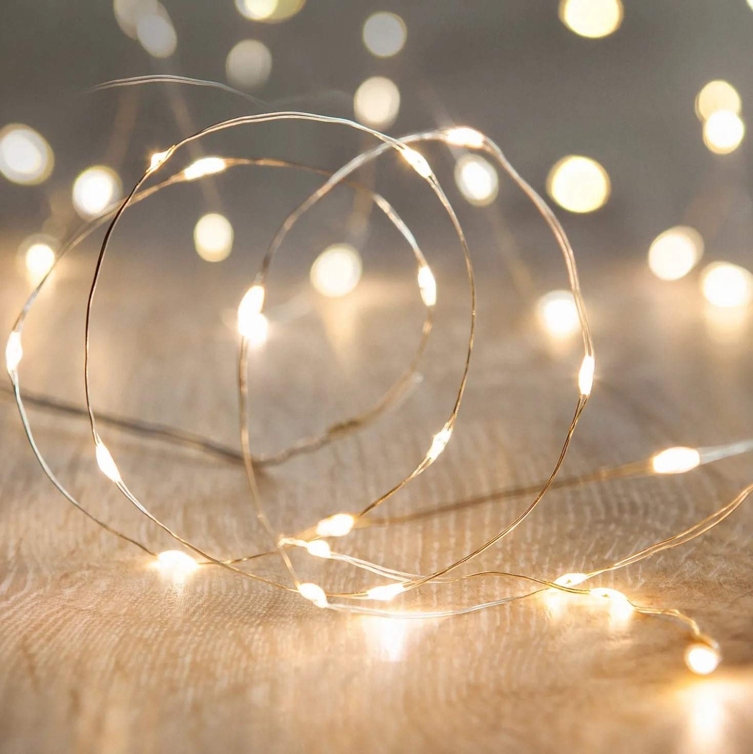 100er LED Micro Lichterkette warmweiß