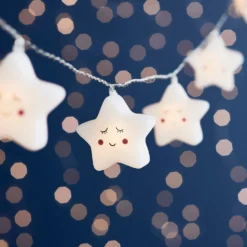 12er Lichterkette Sterne für Kinderzimmer Batteriebetrieb