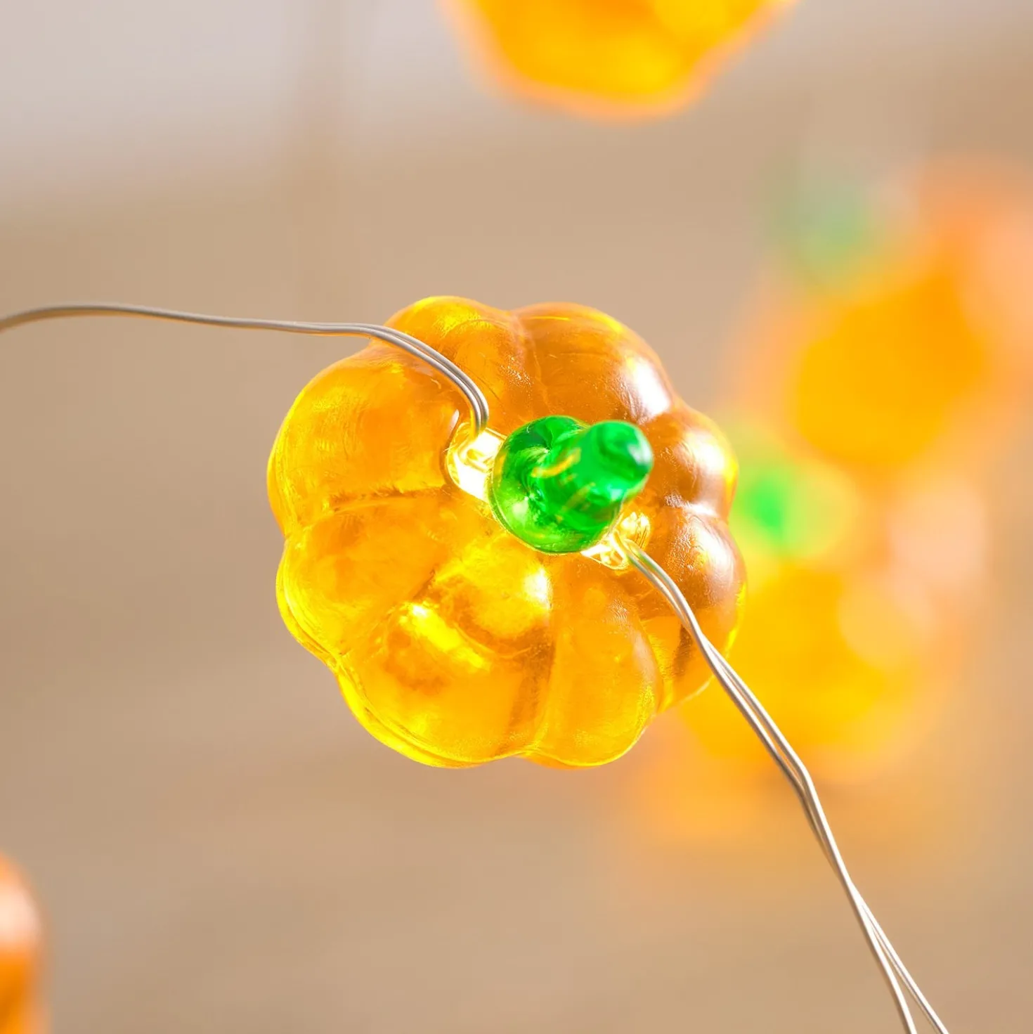 20er Micro Lichterkette Kürbisse