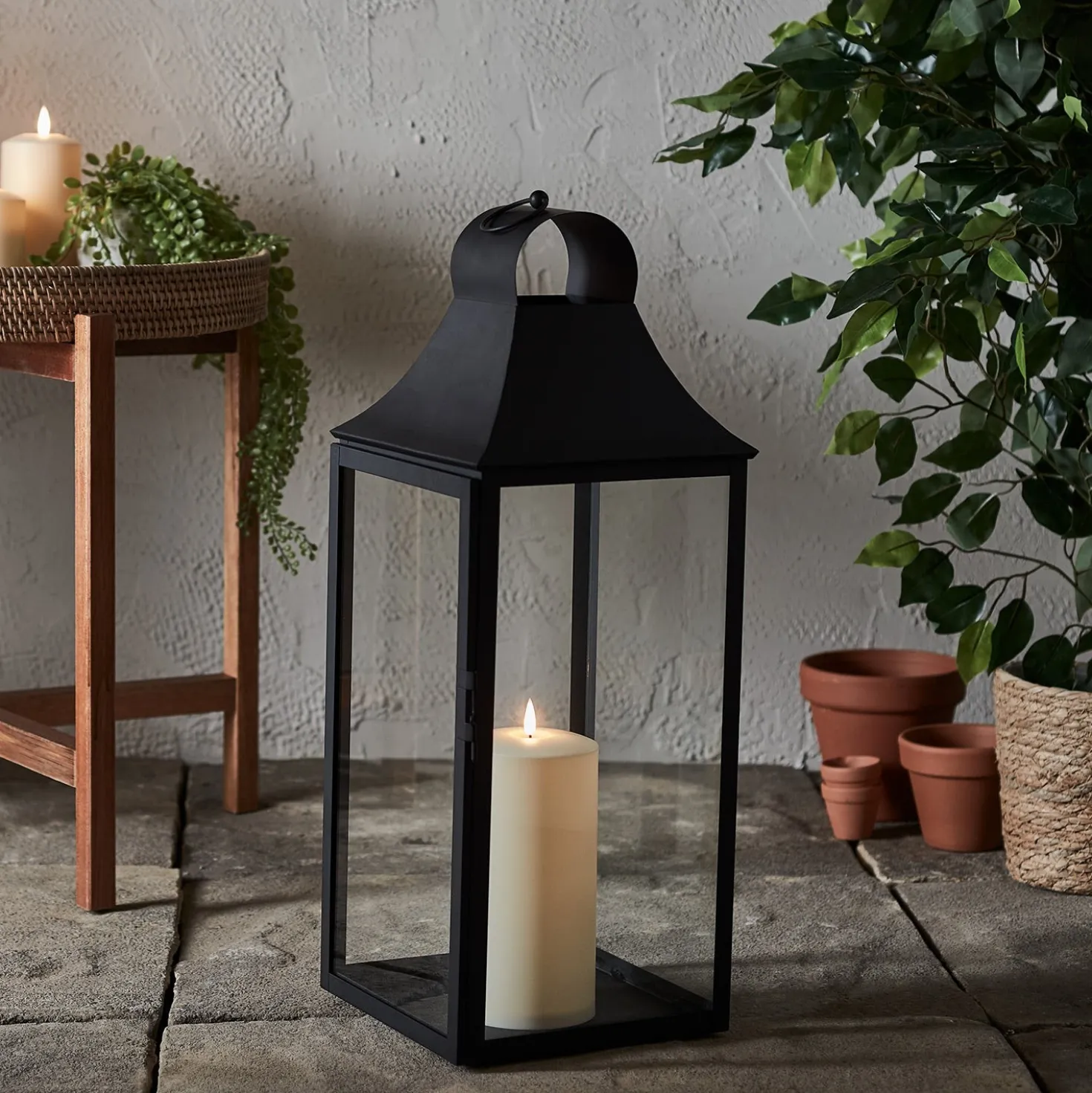 4er Set Albury Gartenlaternen mit TruGlow® Outdoor Kerzen