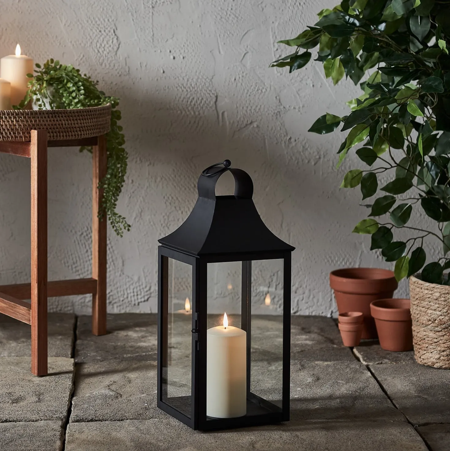 4er Set Albury Gartenlaternen mit TruGlow® Outdoor Kerzen