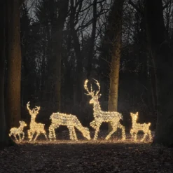 5er Set LED-Rentierfamilie XL Studley