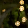 4er Set LED Solar Stableuchten Bubble Ball