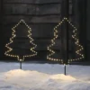 2er Set Micro LED Stableuchten Weihnachtsbäume