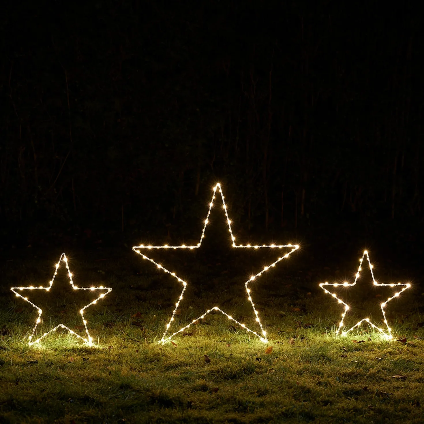 3er Set Osby LED Stern Stableuchten Weihnachtsdeko außen