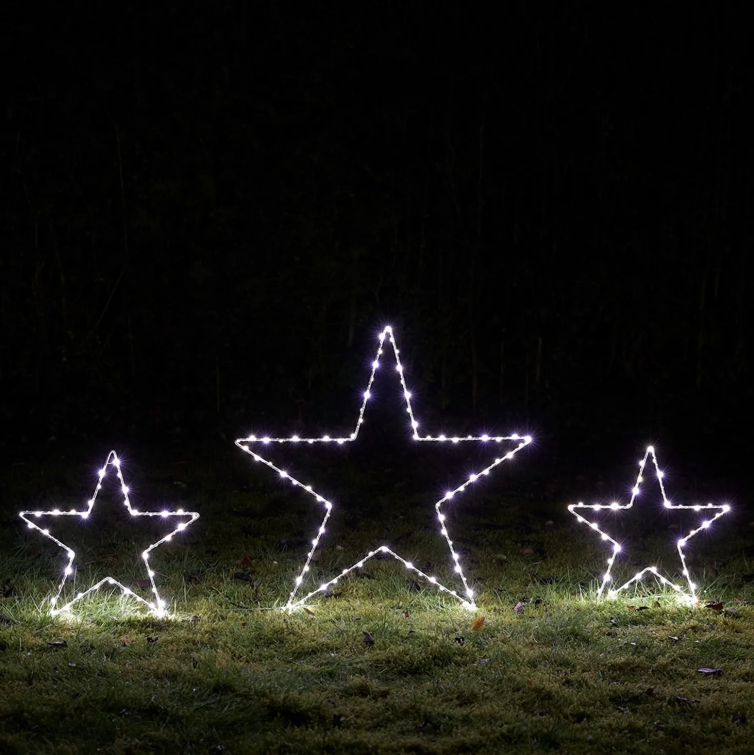 3er Set Osby LED Stern Stableuchten Weihnachtsdeko außen