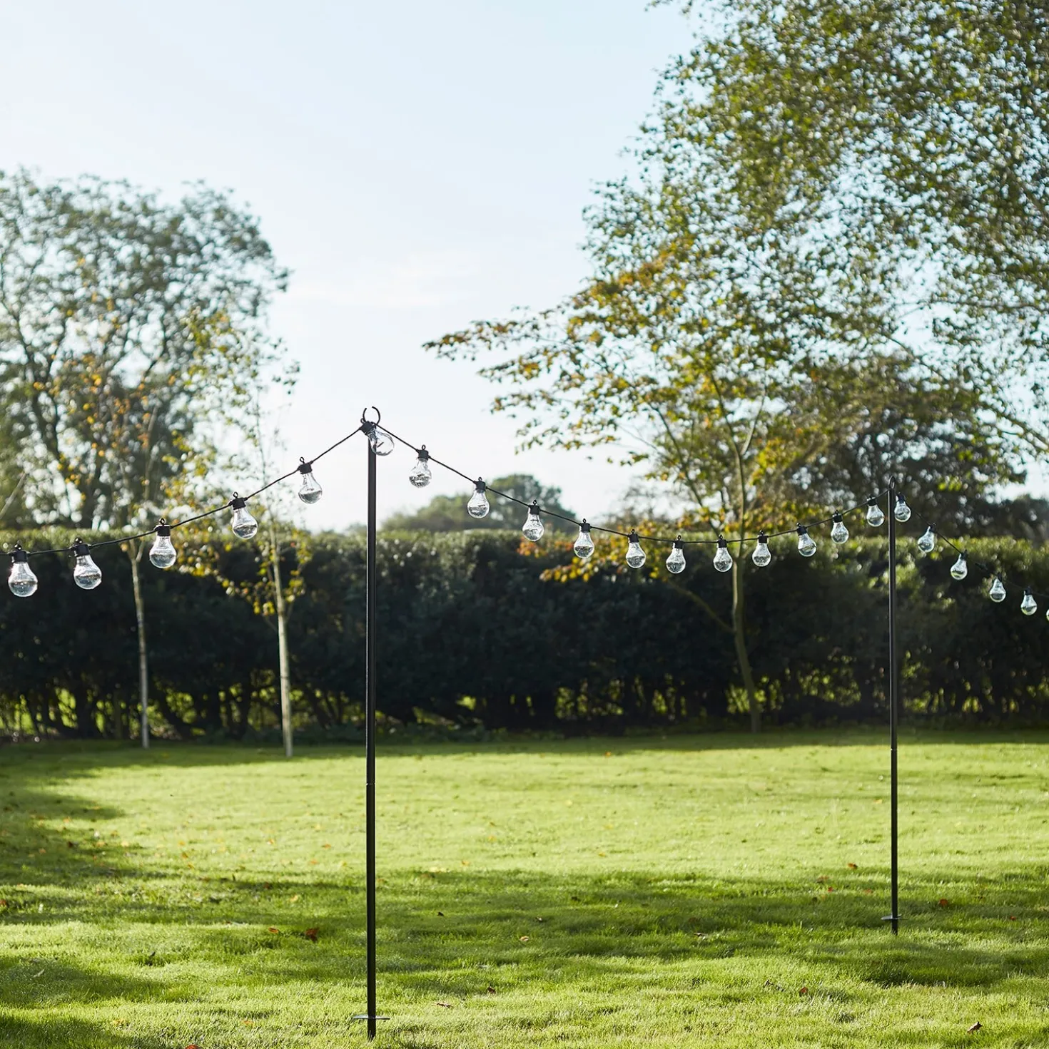 2er Set Party Lichterketten Mast 2,75m