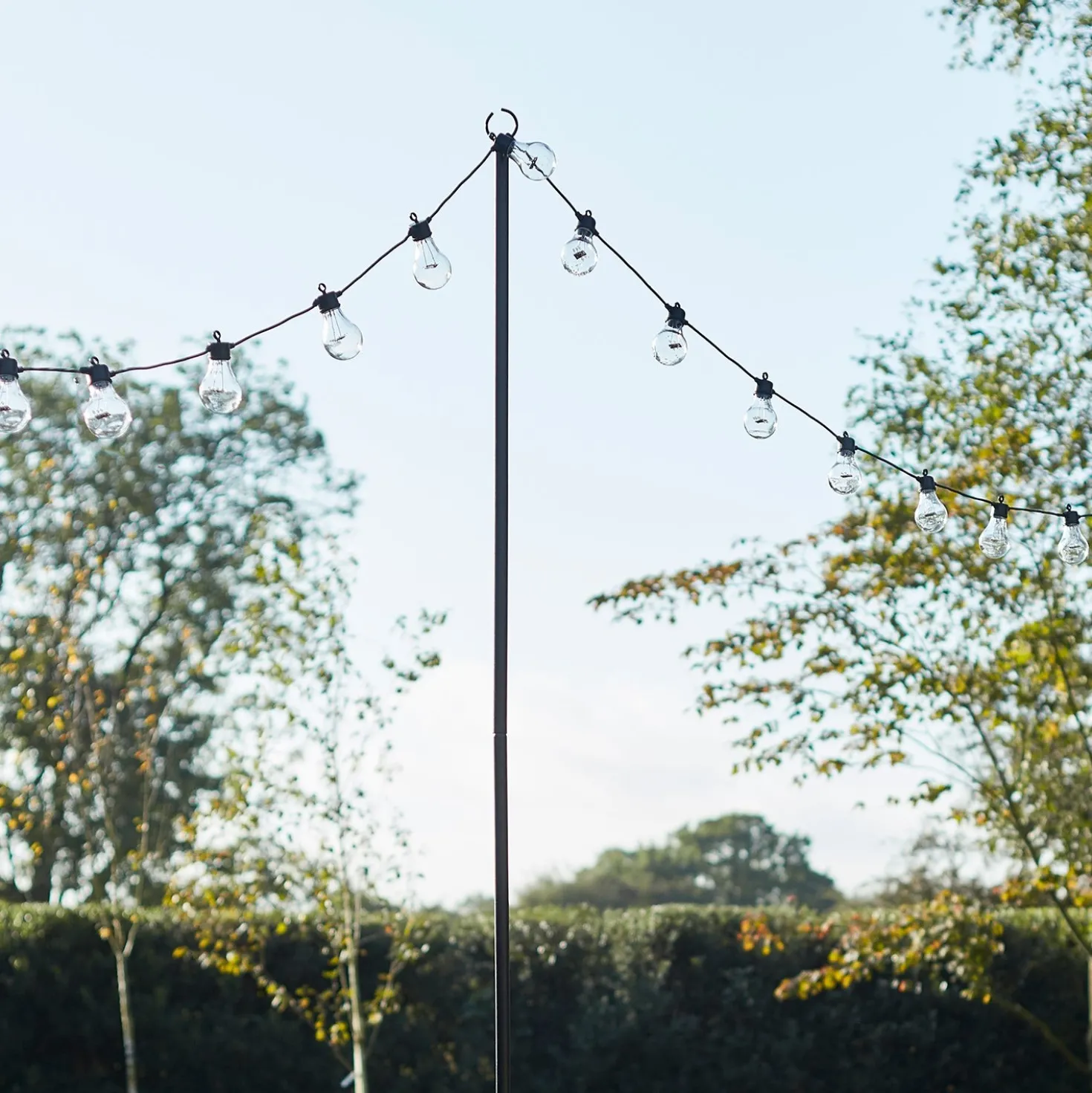 3er Set Party Lichterketten Mast 2,75m