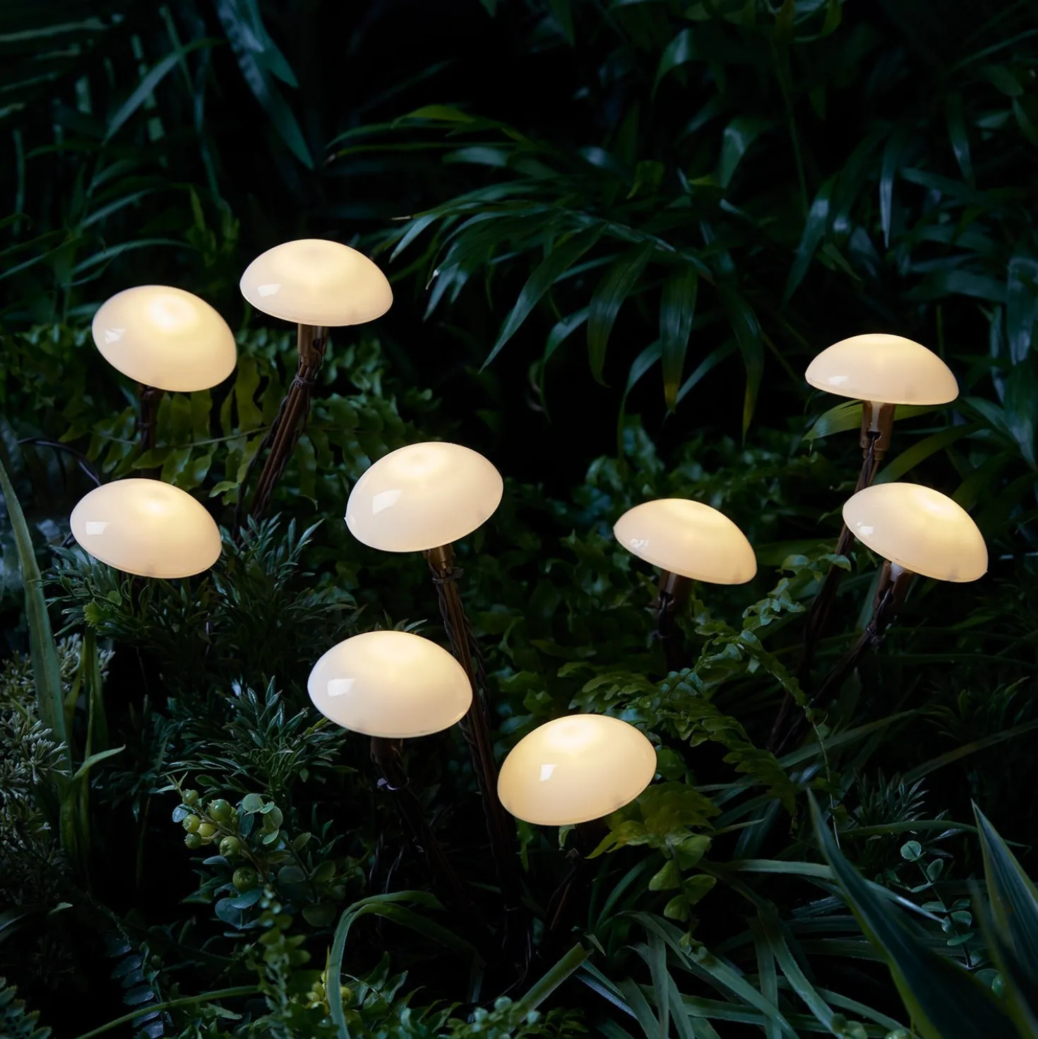 9er Set Solar Stableuchten Pilze