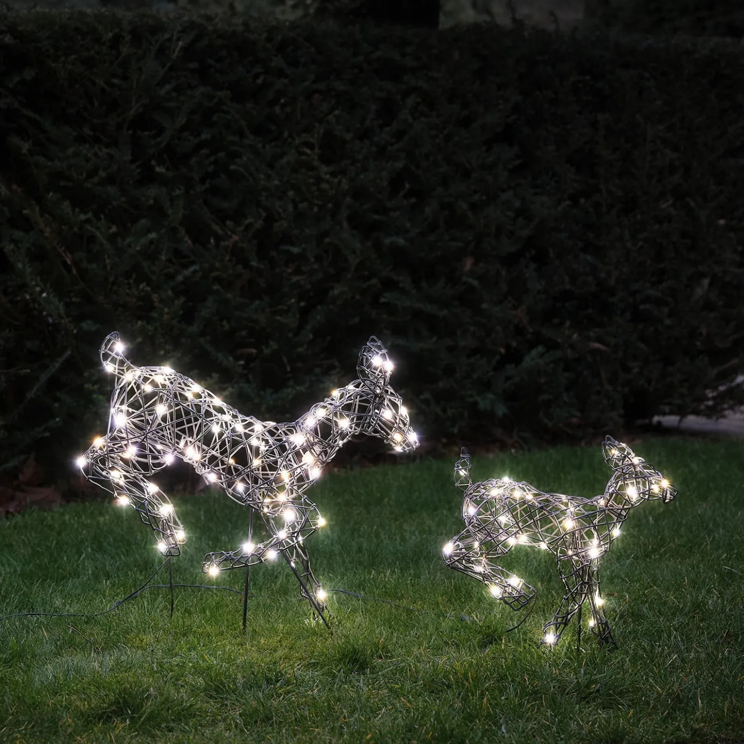 3er Set springende LED-Rentierfamilie M Harlow