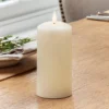 4er Set TruGlow® LED-Adventskerzen Echtwachs elfenbeinfarben 15cm