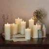 7er Set TruGlow® LED Kerzen mit Wachstropfen mit Fernbedienung