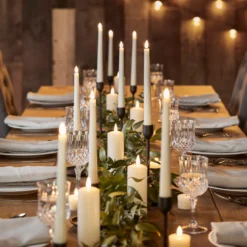 4er Set TruGlow® LED Stabkerzen Echtwachs mit Fernbedienung