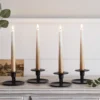 4er Set TruGlow® LED Stabkerzen Echtwachs bronze ombré mit Fernbedienung