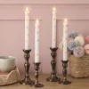 4er Set TruGlow® LED Stabkerzen mit Blumen mit Fernbedienung