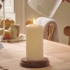 2er Set TruGlow® LED-Windlichter aus geriffeltem Glas mit Fernbedienung