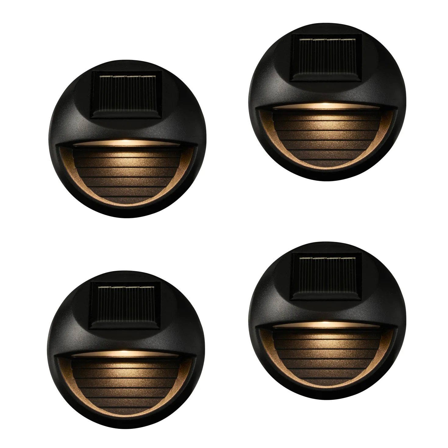 4er Set Warmweiße Mini Solarleuchten für Zaun, Beetkante & Treppe