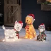 3er Set Weihnachtsfiguren außen Labrador, Westie und Katze
