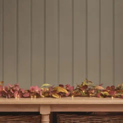 Herbstdeko-Set aus beleuchtetem Kranz & Girlande mit Laub