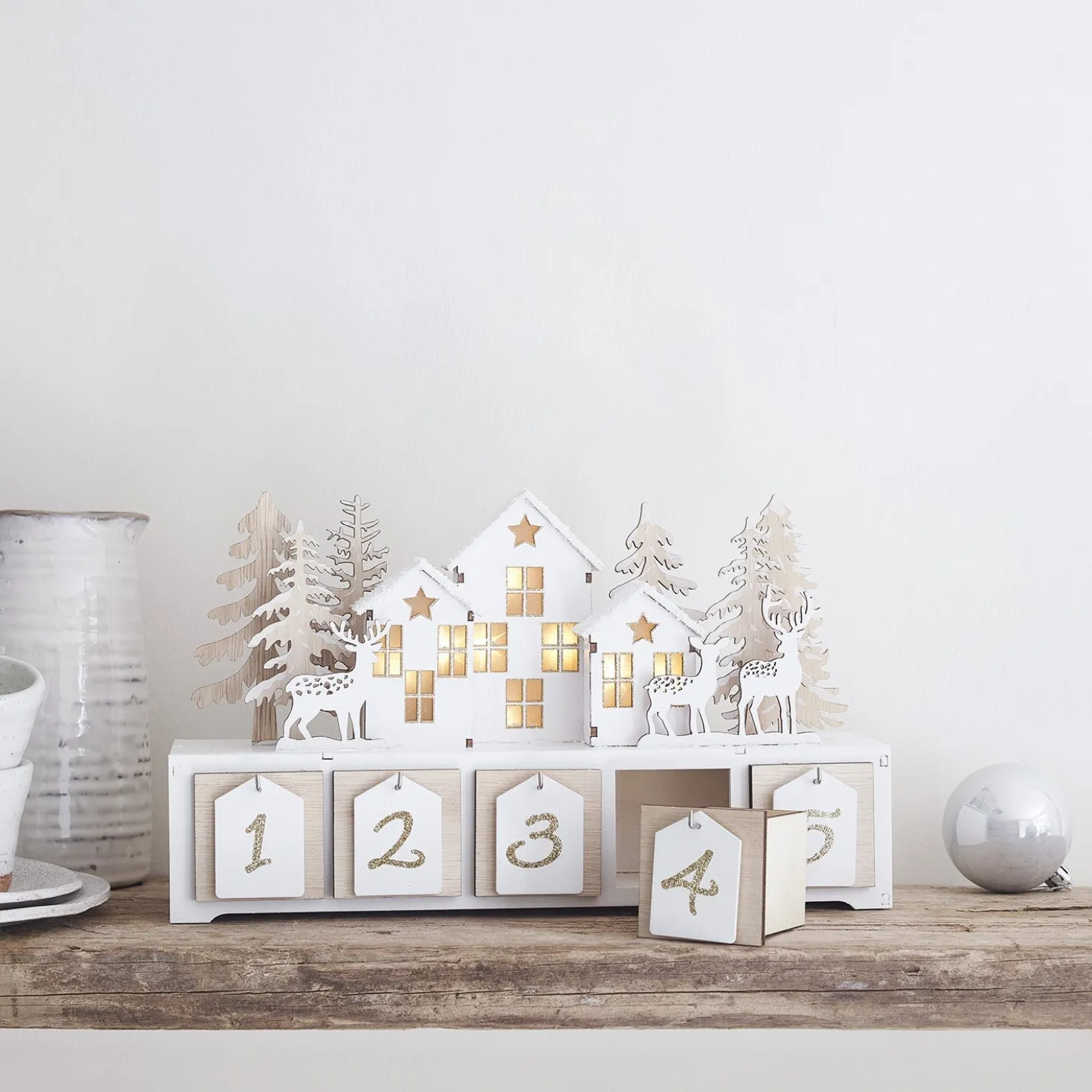 Holzadventskalender zum Befüllen Nordic House