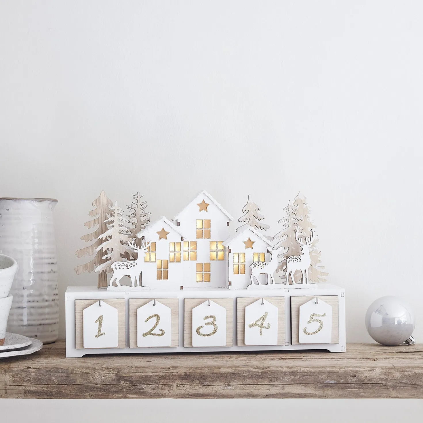 Holzadventskalender zum Befüllen Nordic House