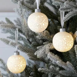 Keramik LED Weihnachtskugel