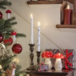 LED Glas Weihnachtsdeko Fliegenpilze