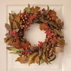 LED‑Herbstkranz mit Girlande & 6‑Stunden‑Timer
