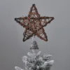 LED Stern Weihnachtsbaumspitze Rattan