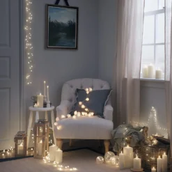 1,5m Cluster Micro Lichterkette Kugeln
