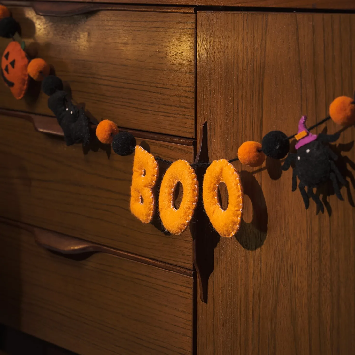 1,5m Halloween Boo Filz Girlande