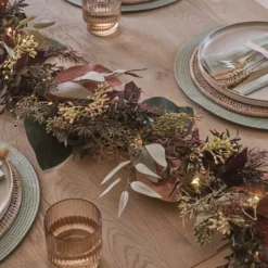 2m Herbst- und Wintergirlande mit Beleuchtung