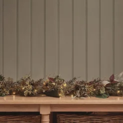 2m Herbst- und Wintergirlande mit Beleuchtung