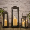 Mittelgroße Porto Solar-Laterne mit TruGlow® Outdoor-Kerze