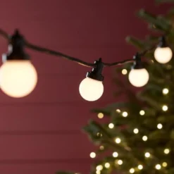 Pro Connect IP67, 5m 10er Party Lichterkette warmweiß koppelbar schwarzes Kabel