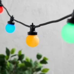 Pro Connect IP67 50m 100er Party Lichterkette bunt koppelbar schwarzes Kabel