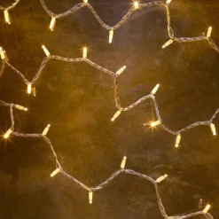 Pro Connect 5m 50er LED Lichterkette warmweiß koppelbar weißes Kabel IP67