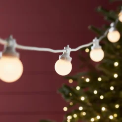 Pro Connect 100m 200er Party Lichterkette warmweiß koppelbar weißes Kabel