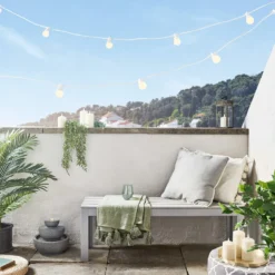 Pro Connect 140m 280er Party Lichterkette warmweiß koppelbar weißes Kabel