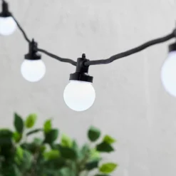 Pro Connect 65m 130er Party Lichterkette weiß koppelbar schwarzes Kabel