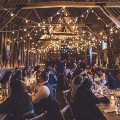 Pro Connect 135m 270er Party Lichterkette warmweiß koppelbar weißes Kabel
