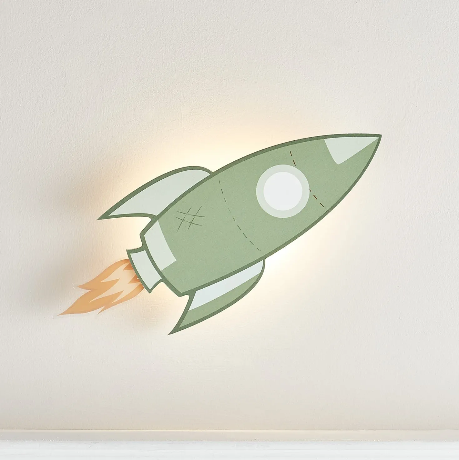 Raketen Wandlampe Kinderzimmer