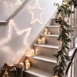 Schmales TruGlow® LED-Kerzen Trio aus Echtwachs mit Fernbedienung