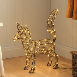 Sherwood Rattan LED-Fuchs mit 100 LEDs & Timer