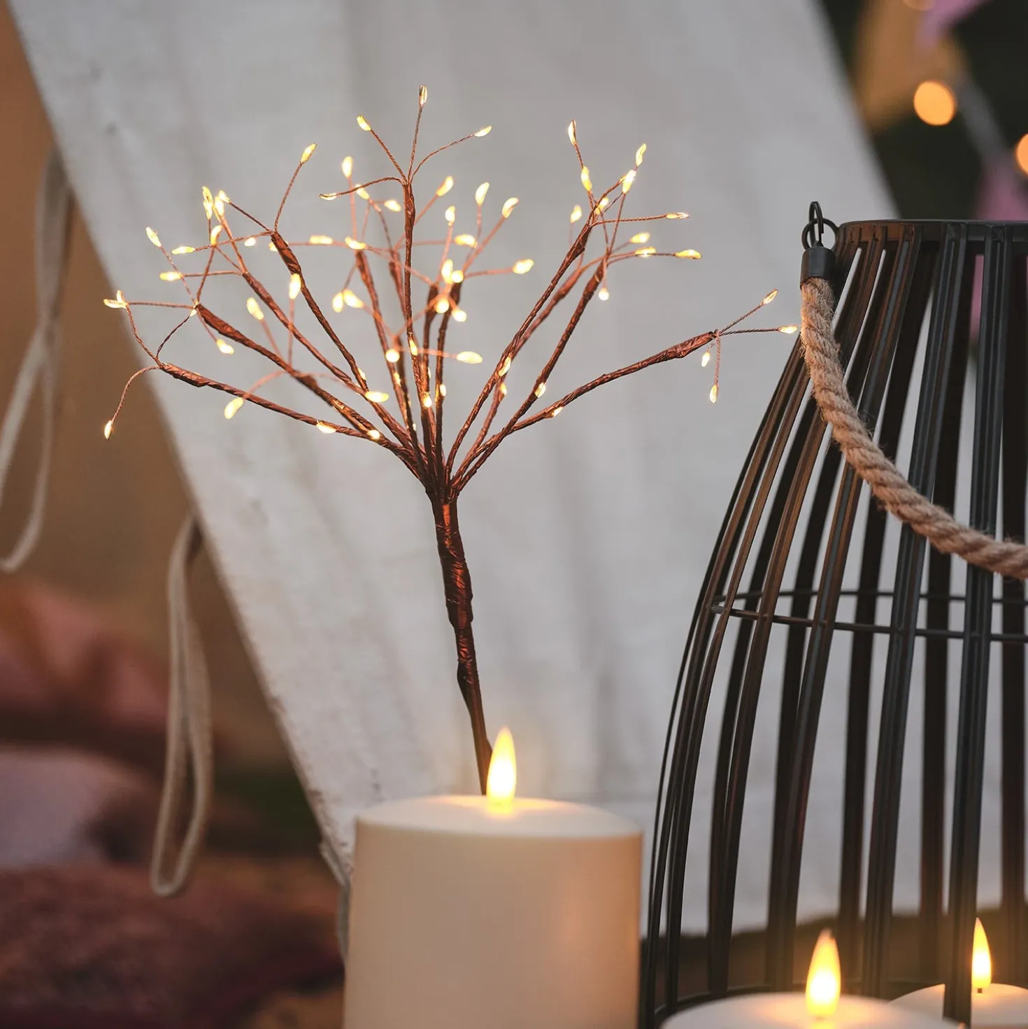 Solar Gartenstecker "Feuerwerk" mit warmweißen LEDs