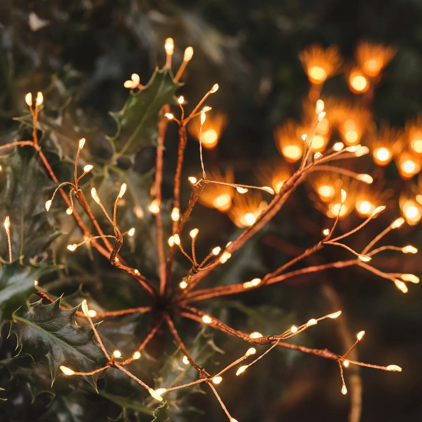 Solar Gartenstecker "Feuerwerk" mit warmweißen LEDs