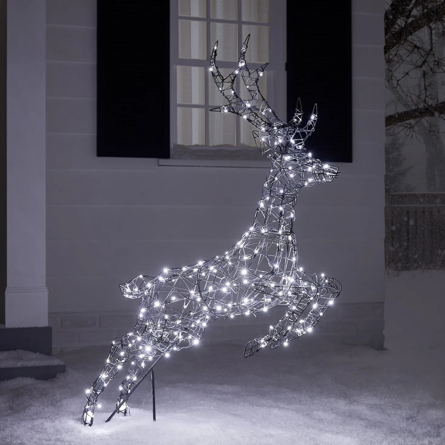 Springendes Solar-LED-Rentier Hirsch L Harlow
