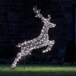 Springendes Solar-LED-Rentier Hirsch L Harlow